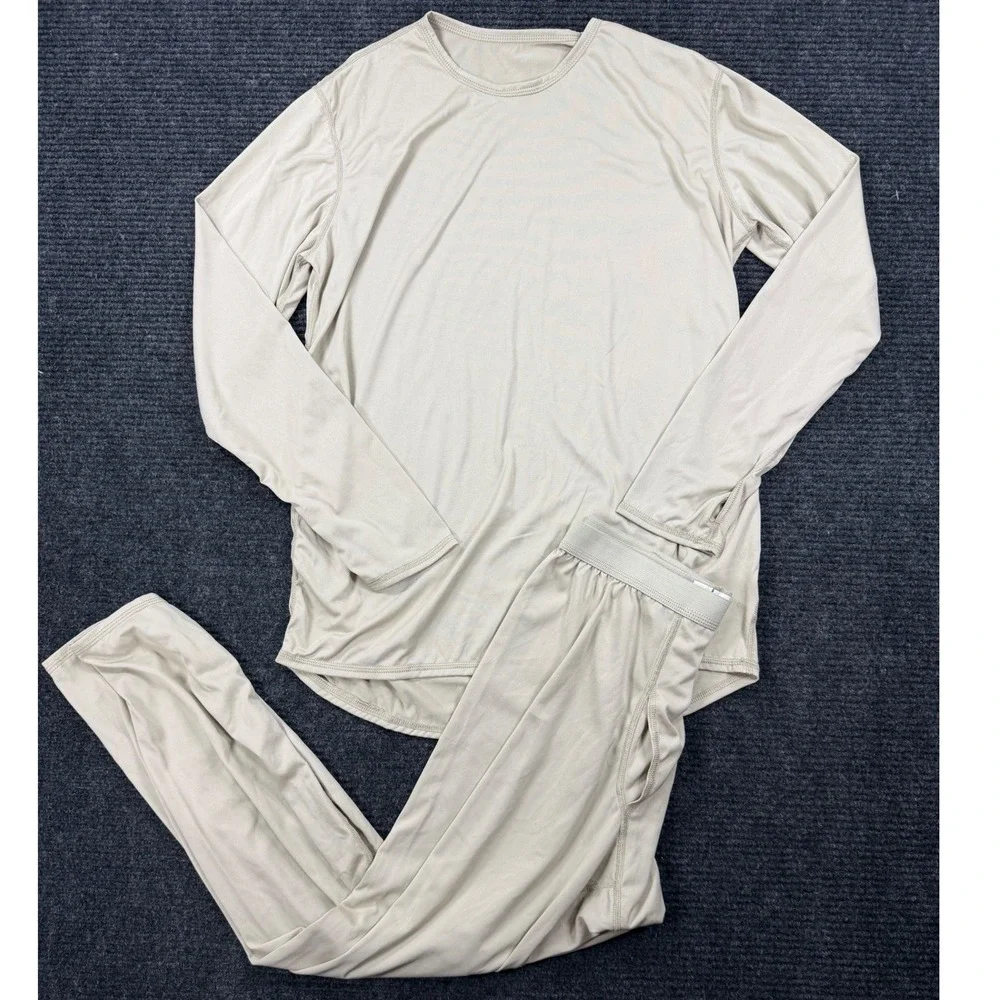 US Army ECWCS Gen III Level 1 Polartec Base Layer Set Tan Medium Regular Peckham